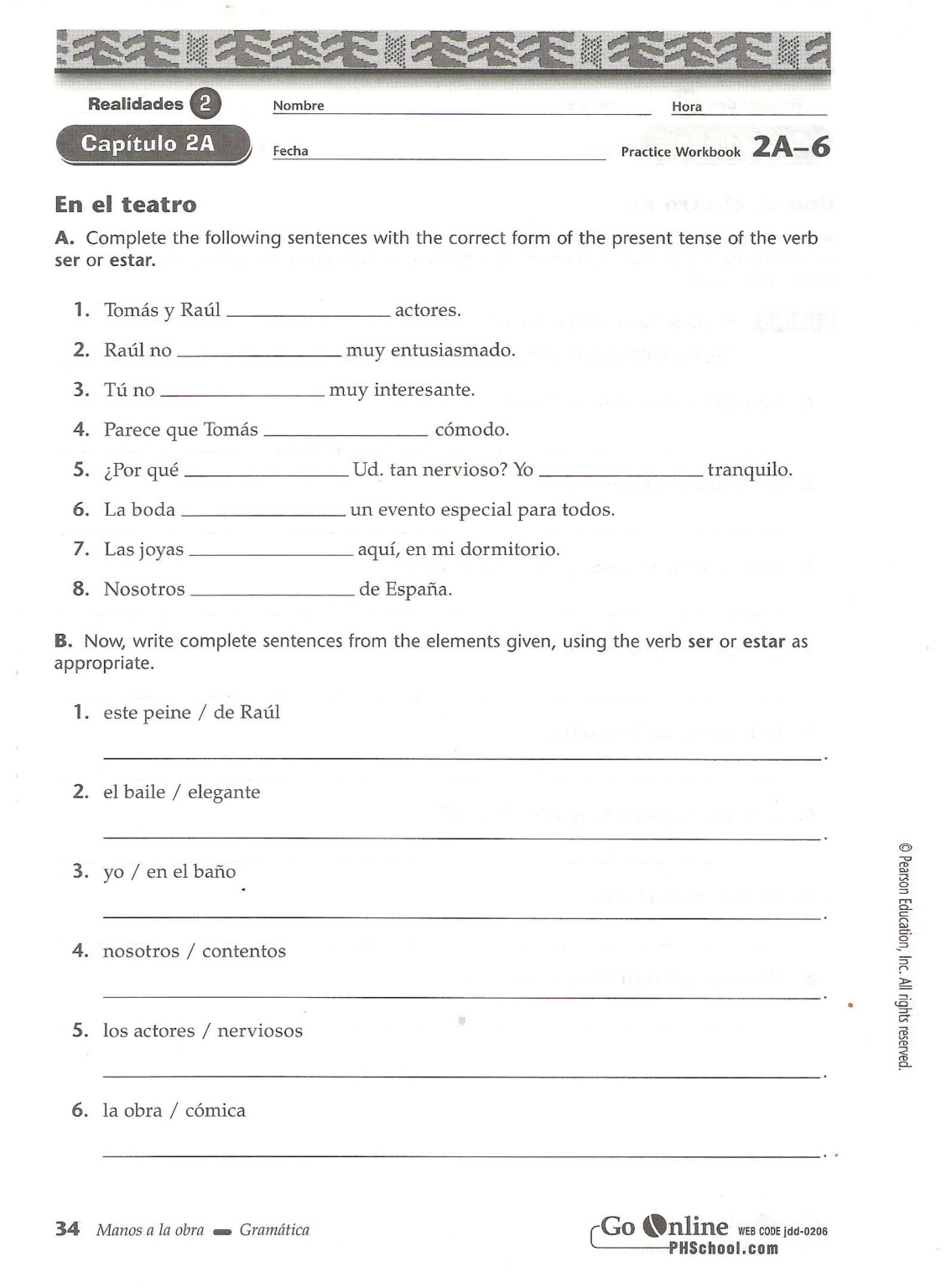 Long Form Possessive Adjectives Spanish Worksheet Adjectiveworksheets Net