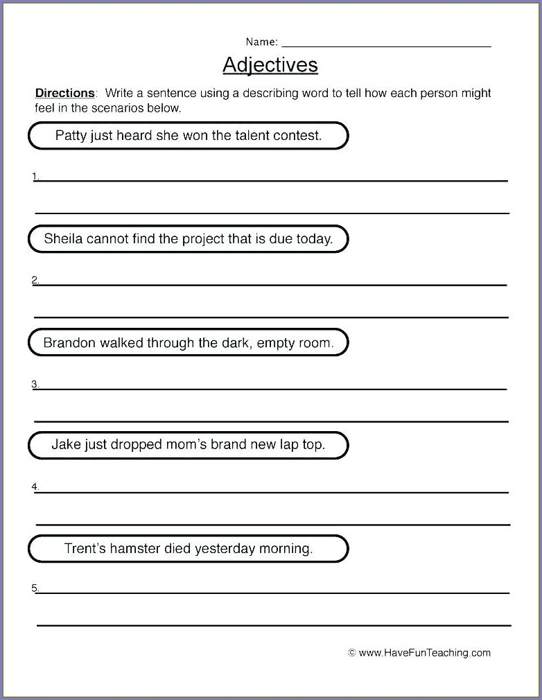 Limiting And Descriptive Adjectives Worksheet For Gra Vrogue Co
