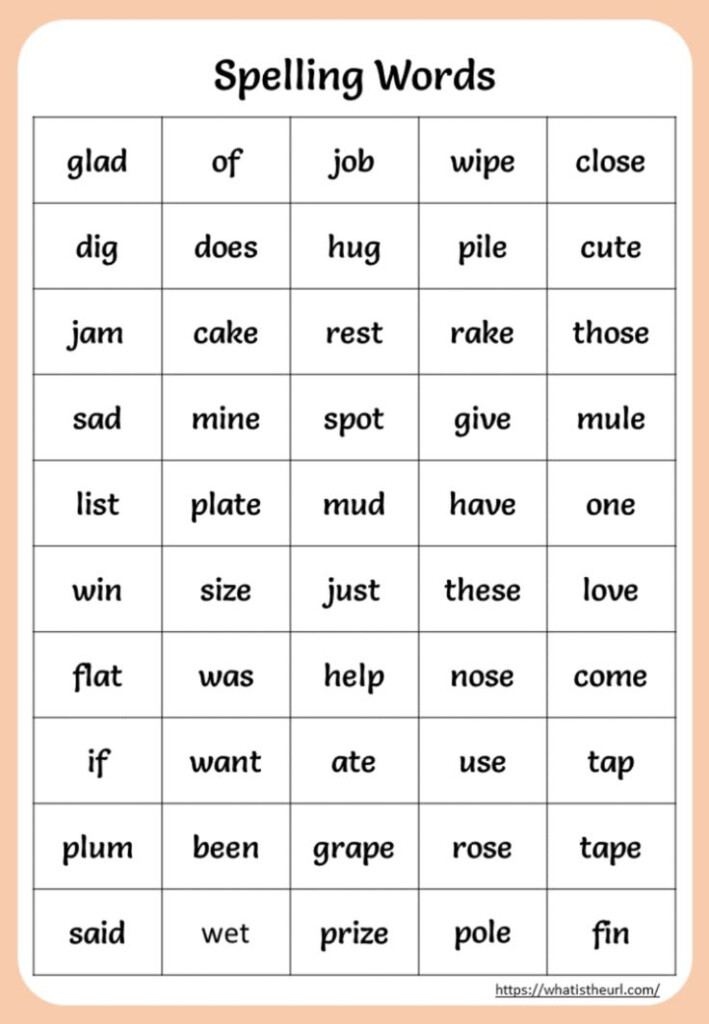 100 Important Spelling Words For 2nd Grade Your Home Teacher 2nd 