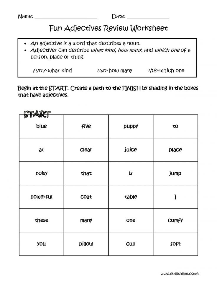 11 Adjectives And Articles Worksheet 4Th Grade Grade Printable 