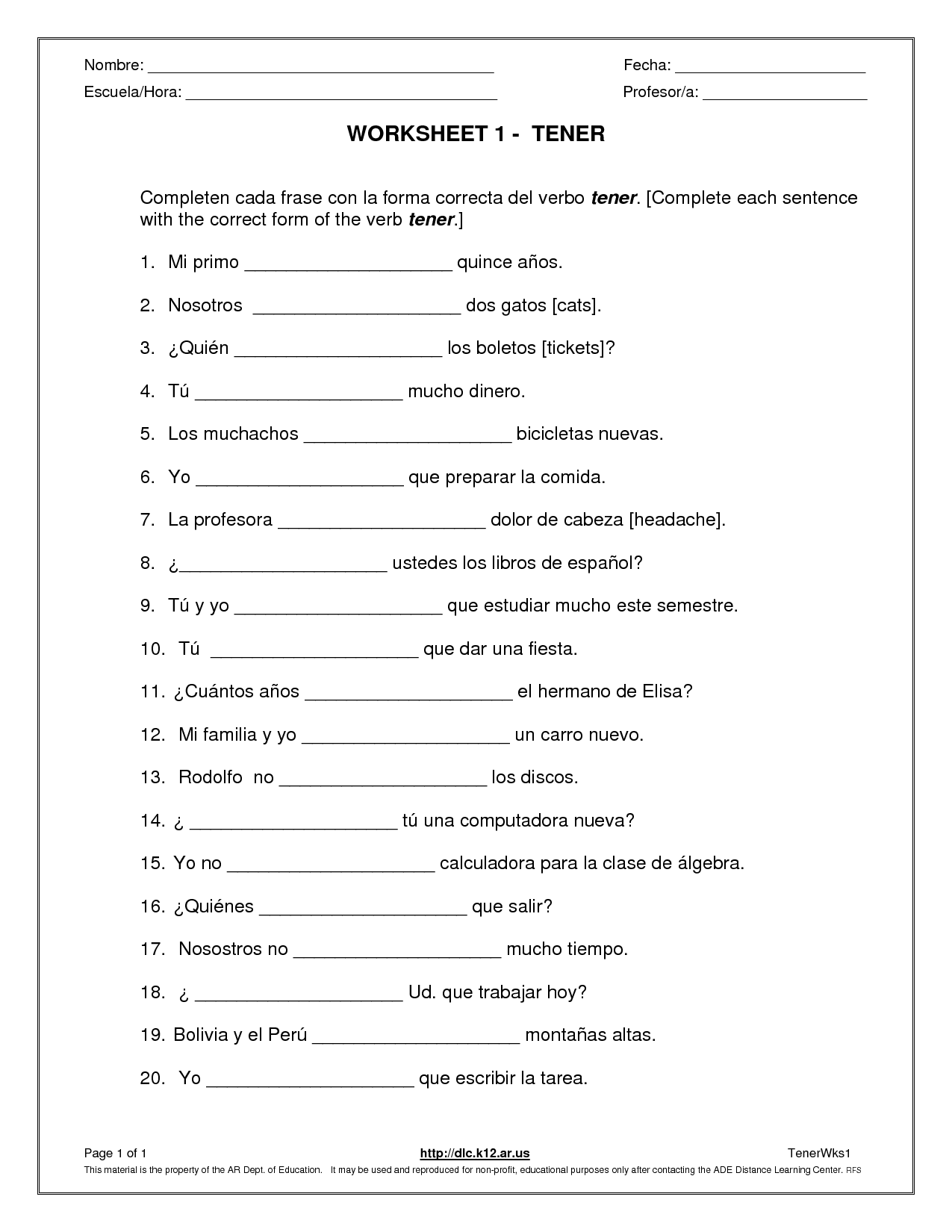 18 Spanish Demonstrative Adjectives Worksheet Worksheeto