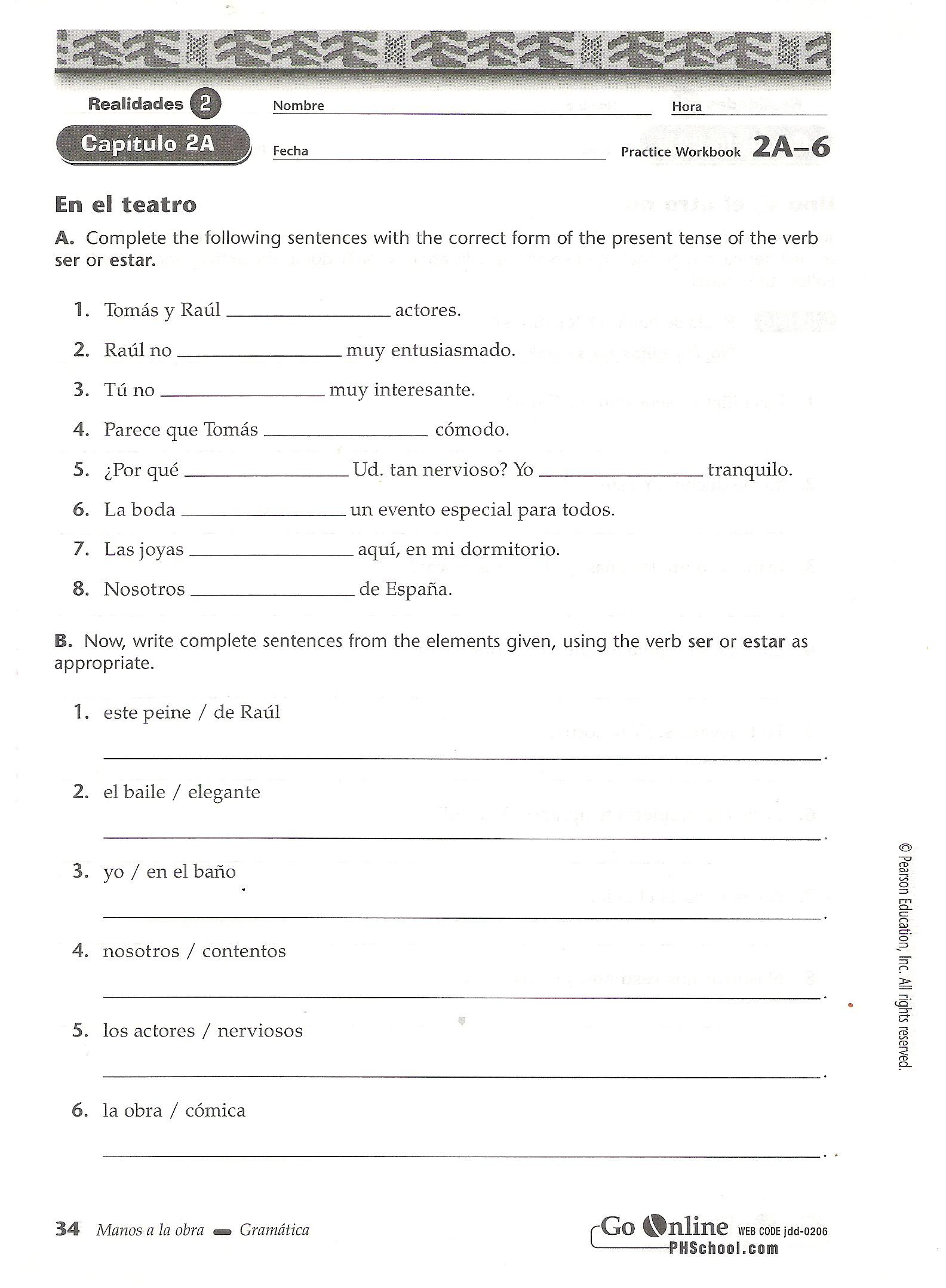 30 Possessive Adjective Spanish Worksheet Education Template