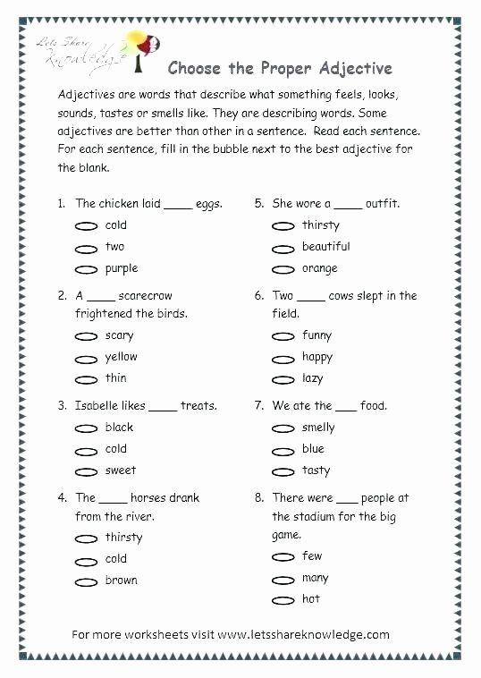 4th Grade Noun Verb Adjective Worksheet Kidsworksheetfun