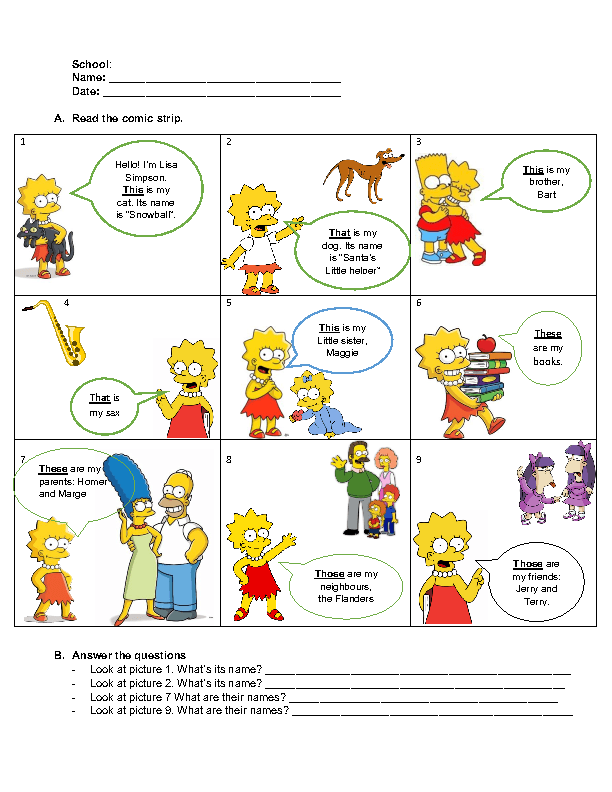 58 FREE Demonstrative Pronouns Worksheets