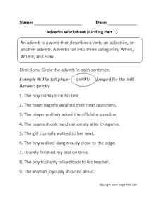 Adjectives And Adverbs Worksheet 5th Grade - Adjectiveworksheets.net