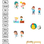 61 Opposites Worksheets For Kindergarten Pdf Opposites Activity