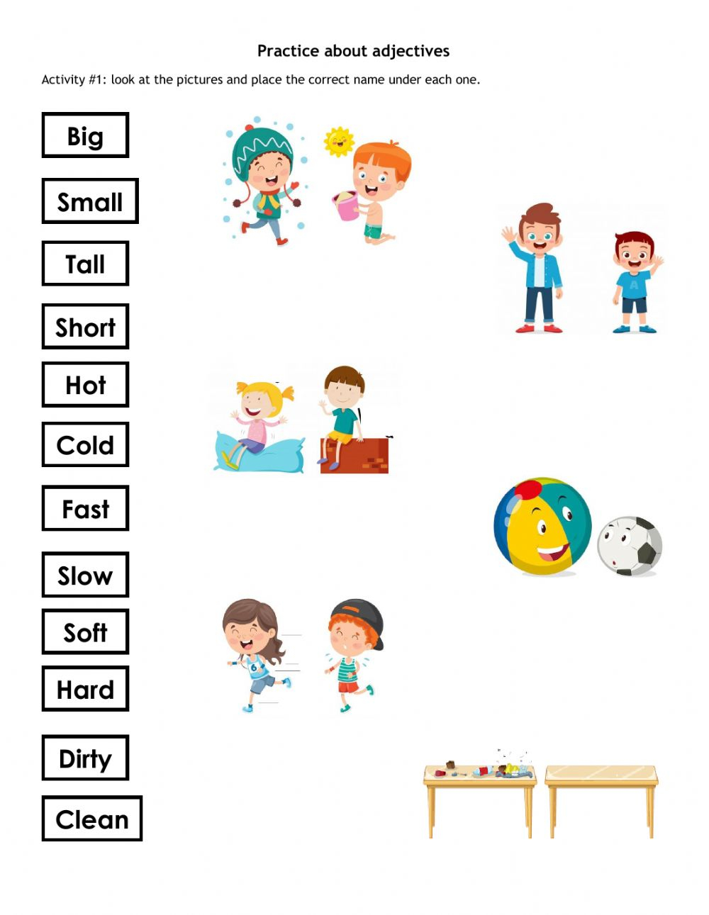 61 Opposites Worksheets For Kindergarten Pdf Opposites Activity