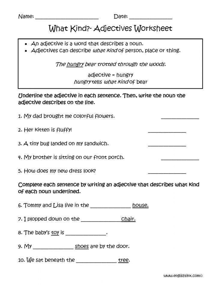 9 Adjective Worksheet 2Nd Grade Free Grade Printable sheets