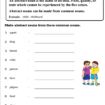 Abstract Noun Worksheets Grade 3 Worksheets Master