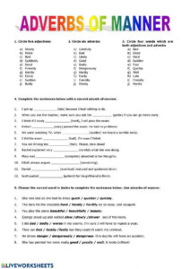 Adverb Versus Adjective Worksheet - Adjectiveworksheets.net