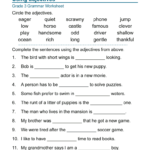 Adjective Worksheet For Class 3 Fill Online Printable Fillable