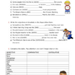 Adjectives Degrees Of Comparison Worksheet