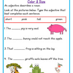 Adjectives Online Exercise For Grade 1