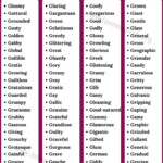 Adjectives That Start With G 100 Descriptive Words That Start With G