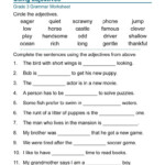 Adjectives Worksheet For Grade 4 Pdf Letter Worksheets Adverbs