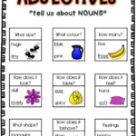 Adjectives Worksheets For Grade 1 Describing Words Or Adjectives