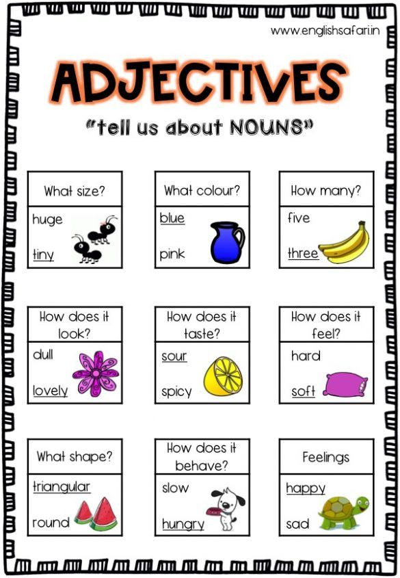 Adjectives Worksheets For Grade 1 Describing Words Or Adjectives