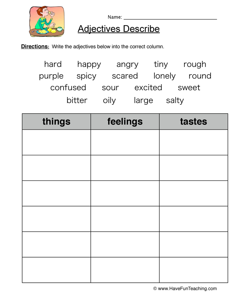 Adjectives Worksheets Have Fun Teaching