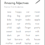 Amazing Adjectives Worksheet Free To Print PDF File For Students In