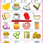 Breakfast ESL Vocabulary Matching Exercise Worksheet In 2020 English