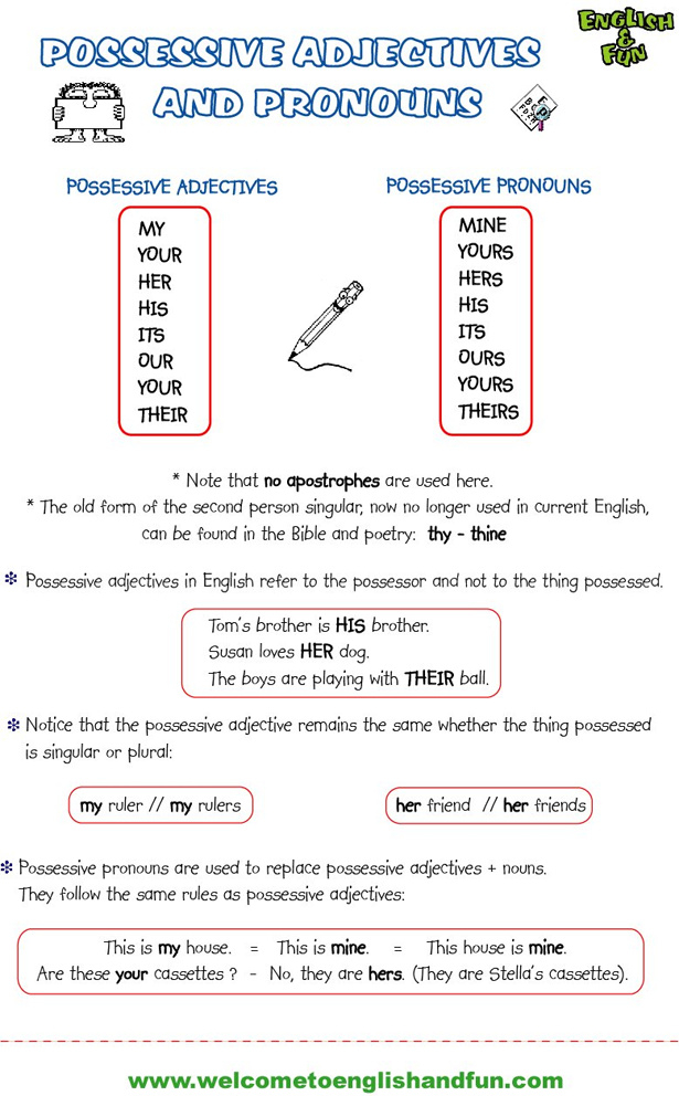 Carmen s Blog POSSESSIVE ADJECTIVES COMPARATIVE SUPERLATIVE