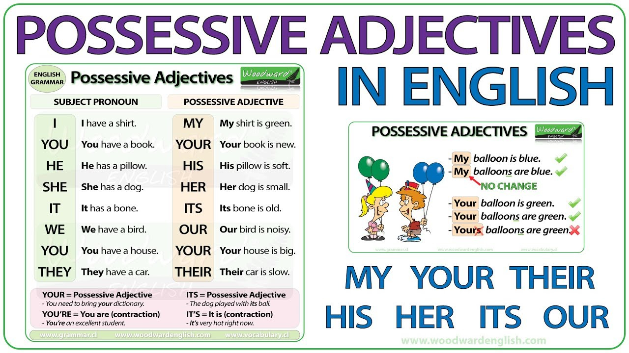 Category Possessive Adjectives Love2Learn