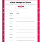 Change Adjective Worksheets 3rd Grade
