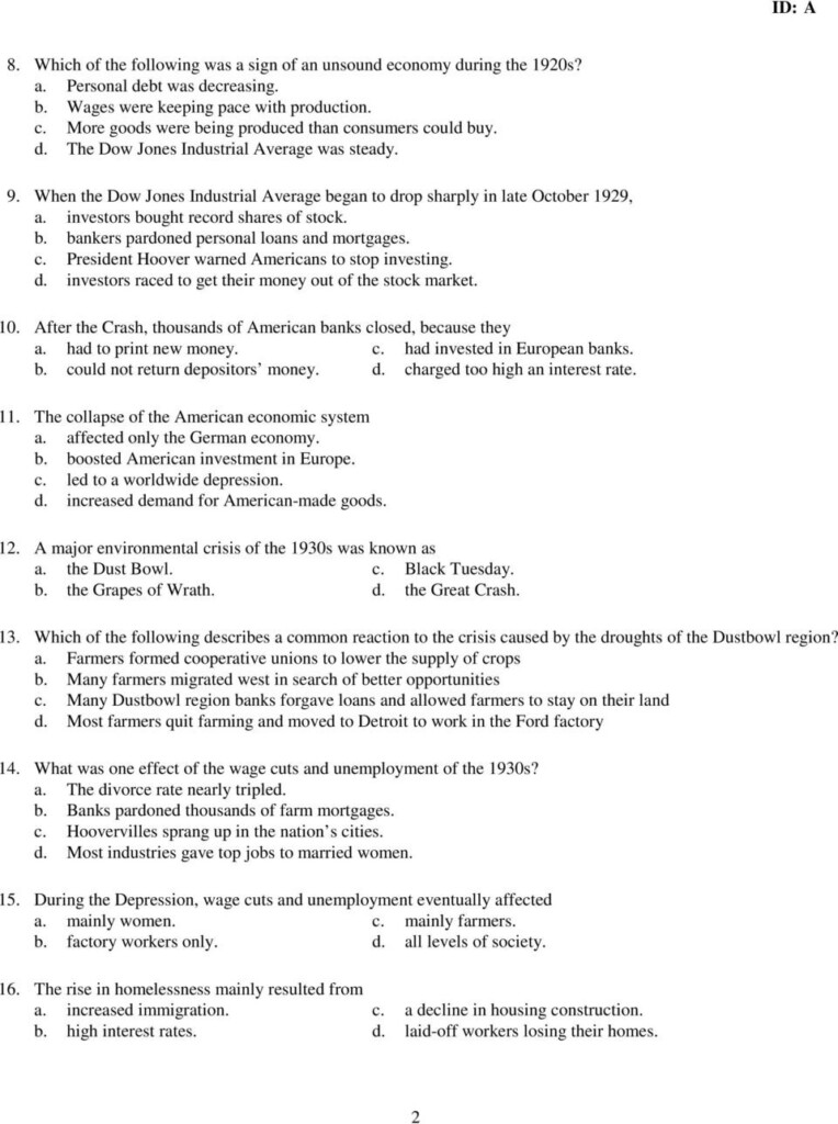 Chapter 12 Quiz The Great Depression Pdf Db excel