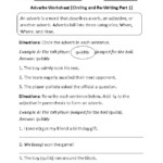 Circling And Re Writing Adverbs Worksheet Adverbs Worksheet Adverbs