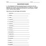 Cognates Worksheet Spanish Cognates Cognates Spanish Cognates