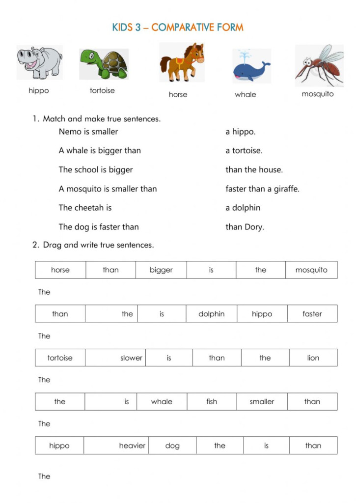 Circling Comparative And Superlative Adjectives Worksheet Answer Key 