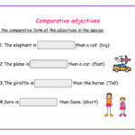 Comparative Adjectives Interactive Worksheet For Grade 3