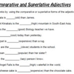 Comparative And Superlative Adjectives Exercise 3 Worksheet