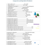 Comparative And Superlative Worksheet Adjective Worksheet