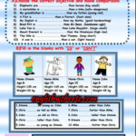 Comparative Forms Of Adjectives Exercises Handout For Kids Adjectives