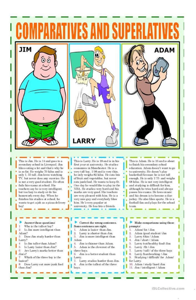 Comparatives Worksheet Comparative Adjectives Comparative Adjectives Hot Sex Picture 