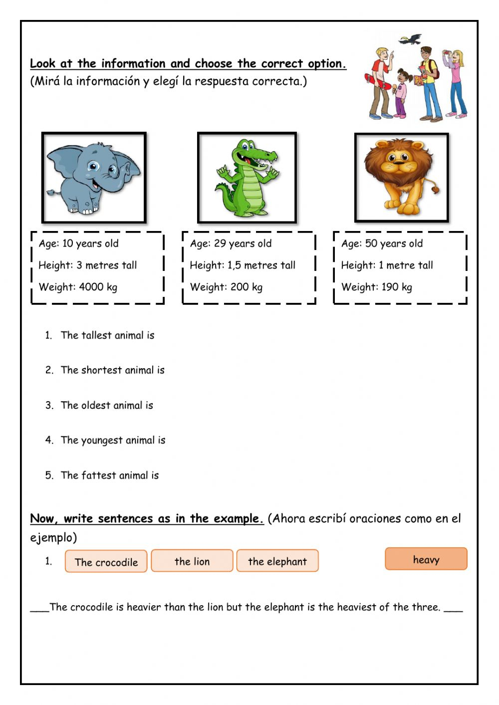 Comparatives And Superlatives EXTRA 4th Worksheet