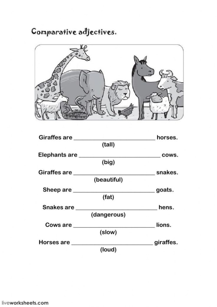 Comparatives Interactive And Downloadable Worksheet You Can Do The 