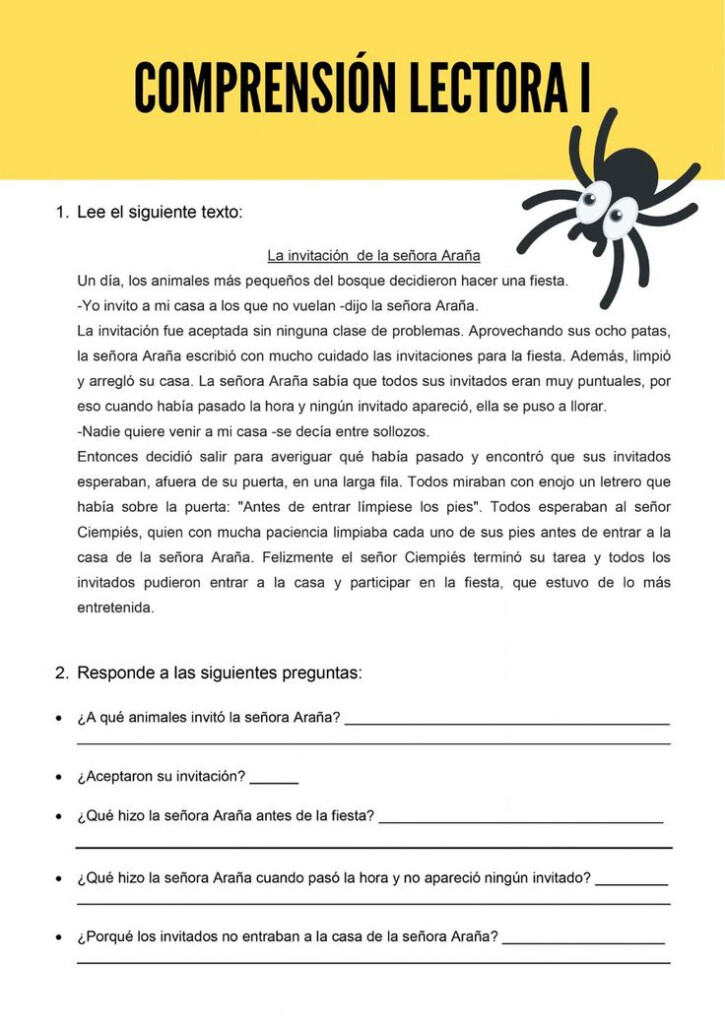 Comprensi n Lectora Interactive And Downloadable Worksheet You Can Do 