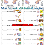 Demonstrative Pronouns ESL Exercise Worksheet