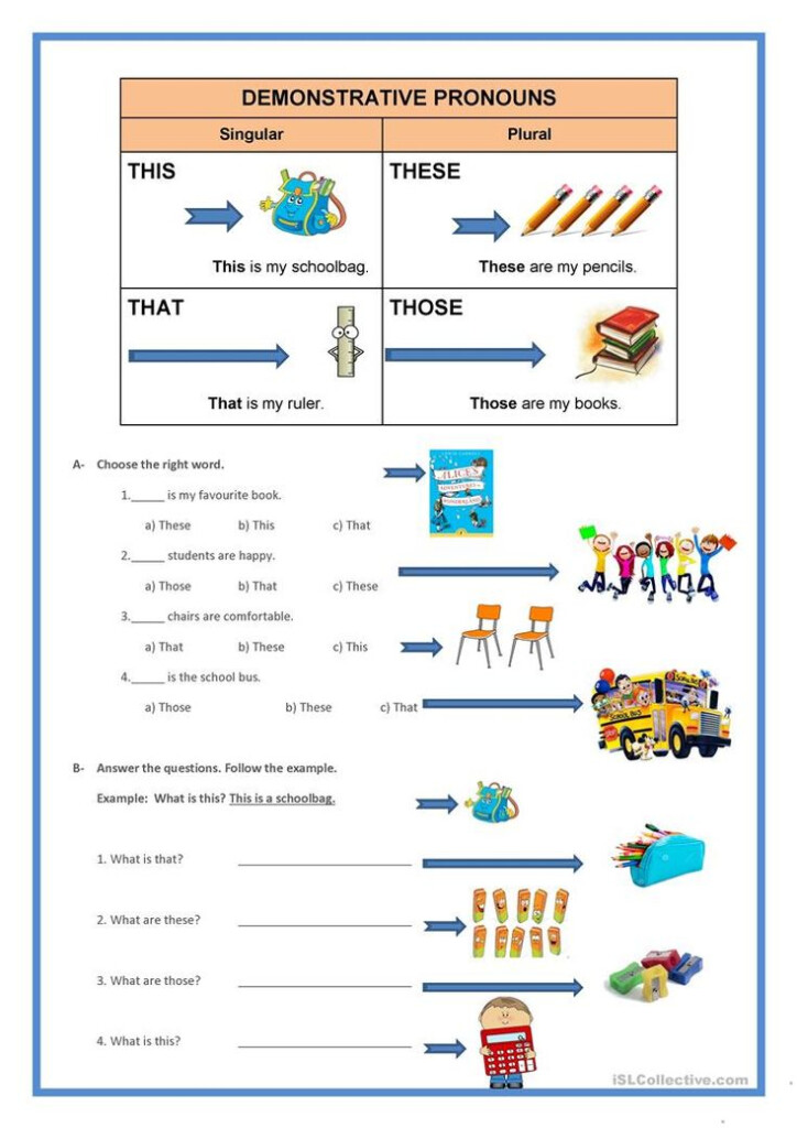 Demonstrative Pronouns Worksheet Free ESL Printable Worksheets Made 