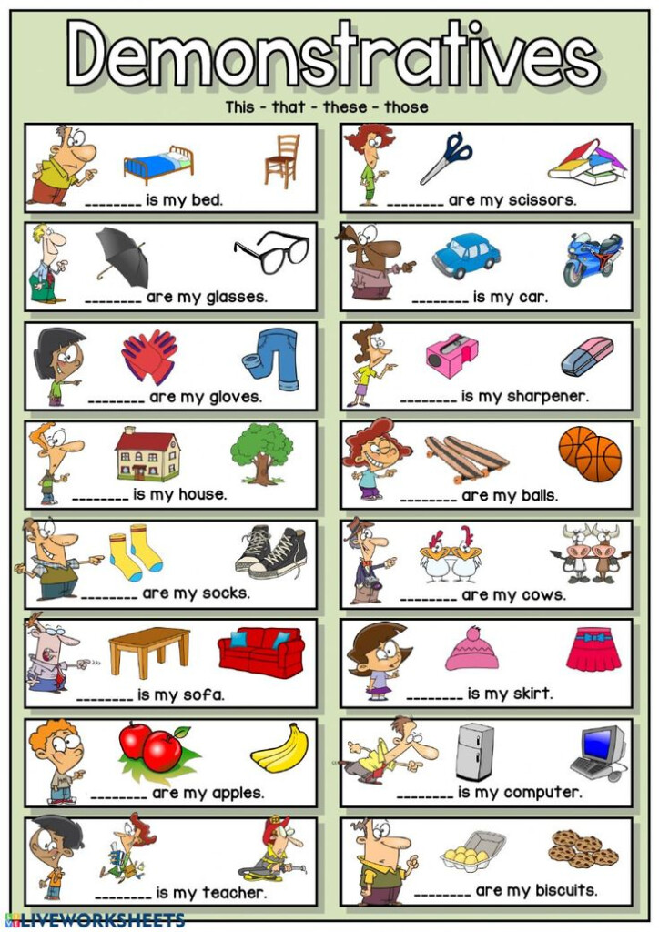 Demonstratives Online Exercise And Pdf You Can Do The Exercises Online 