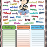 Describing People Adjectives Worksheet