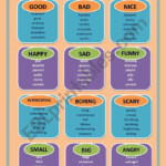 Descriptive Adjectives BW ESL Worksheet By Kamlota