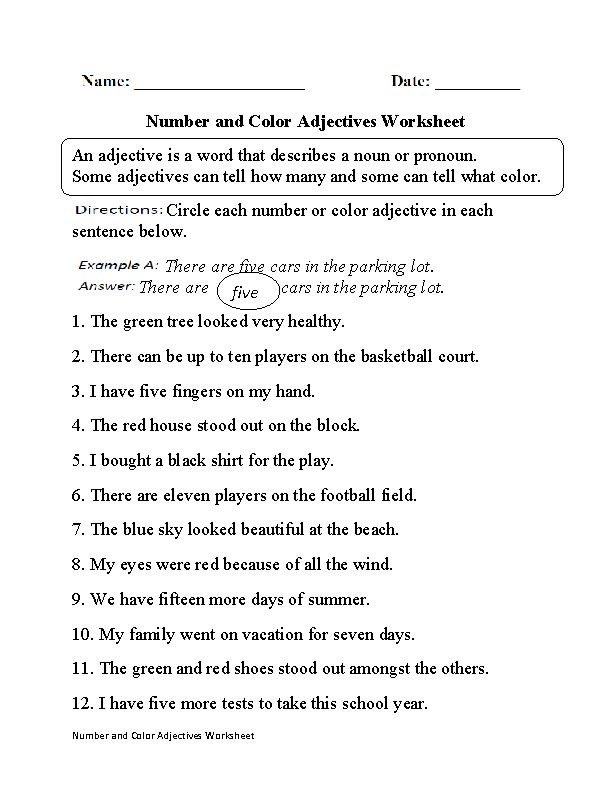 Order Of Adjectives Worksheets With Answers Pdf Adjectiveworksheets Net