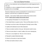 Fact And Opinion Worksheets To Free Download Fact And Opinion