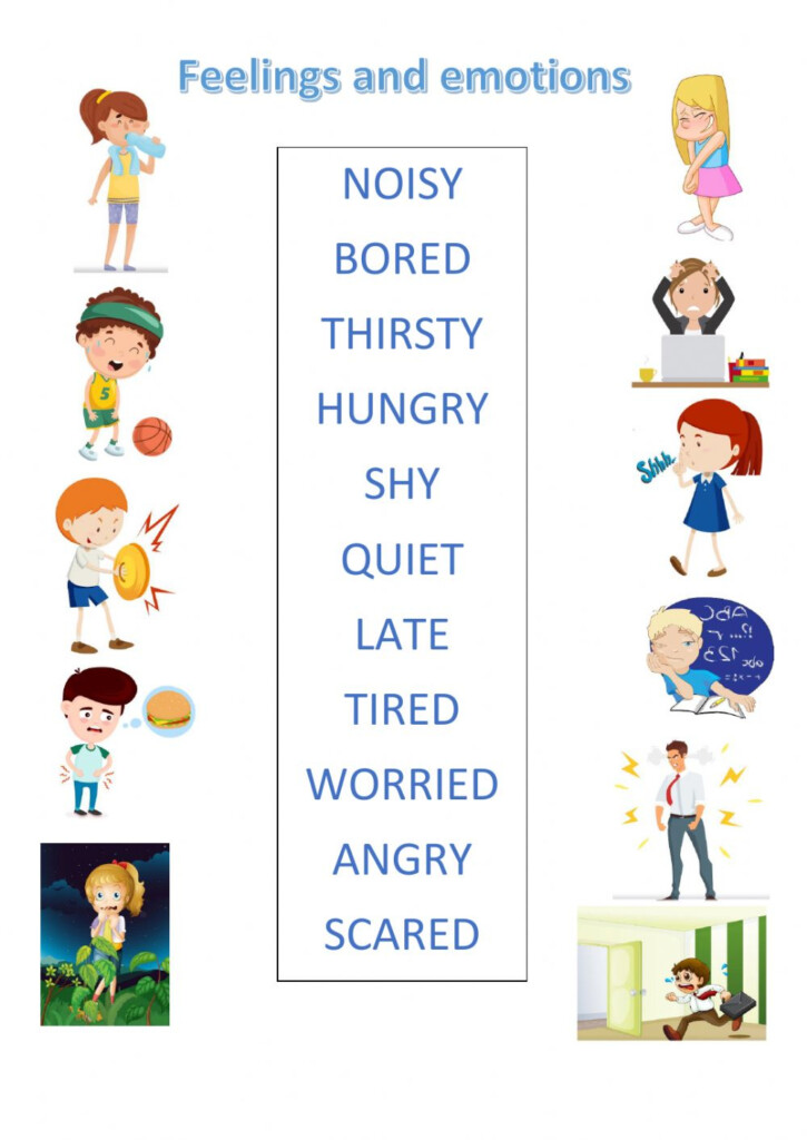 Feelings And Emotions English Language Worksheet