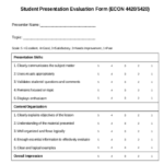 FREE 9 Sample Presentation Evaluation Forms In PDF MS Word Excel