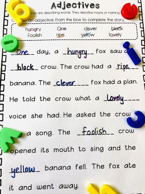 FREE Adjectives Story Www englishsafari in Describing Words