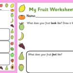 Fruits Description Worksheet Fruit Fruit Worksheet Fruit